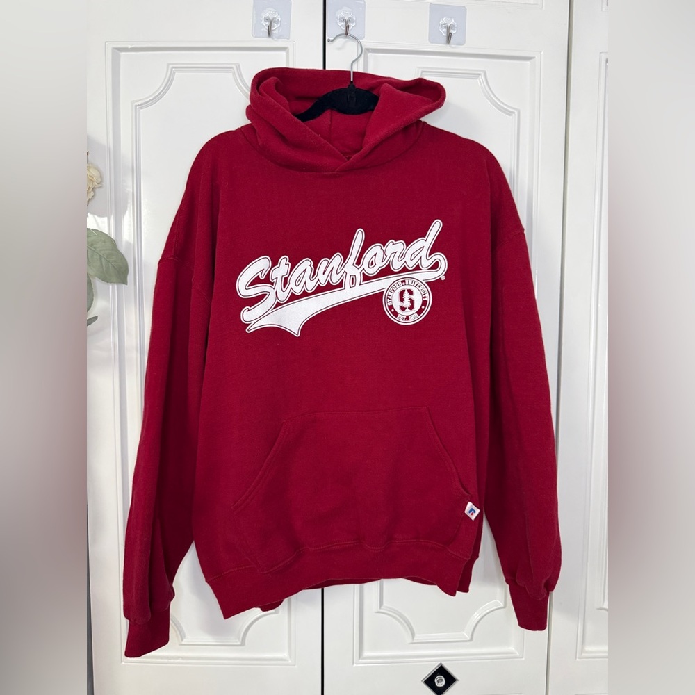 Vintage Russell Athletic Stanford Red Crewneck Hoodie